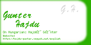 gunter hajdu business card